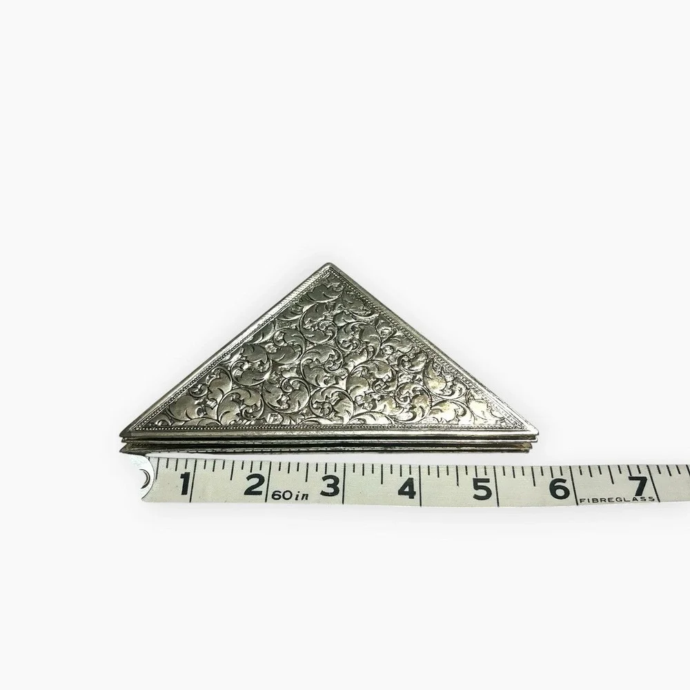 Vintage Godinger Silver Plated Desk Blotter Calendar Corners Guest Book